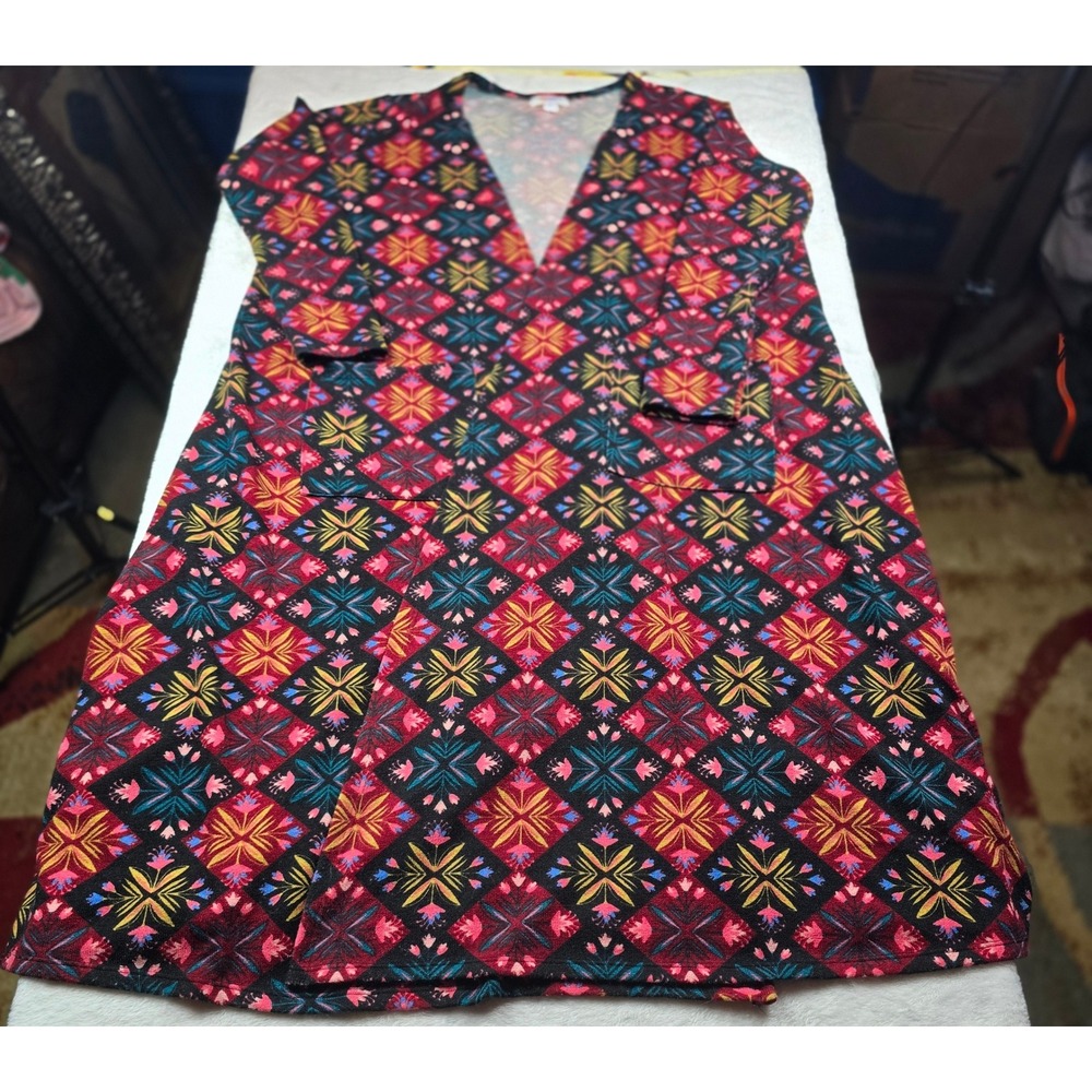 LuLaRoe Sarah Cardigan XL Simply Comfortable Geometric Floral Duster JC002-6